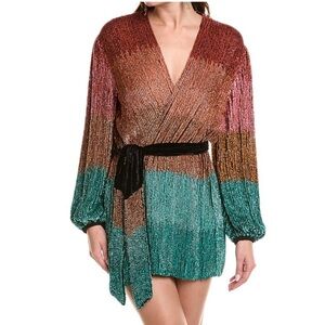 Retrofête Gabrielle Sequin Ombre Mini Dress (XS)